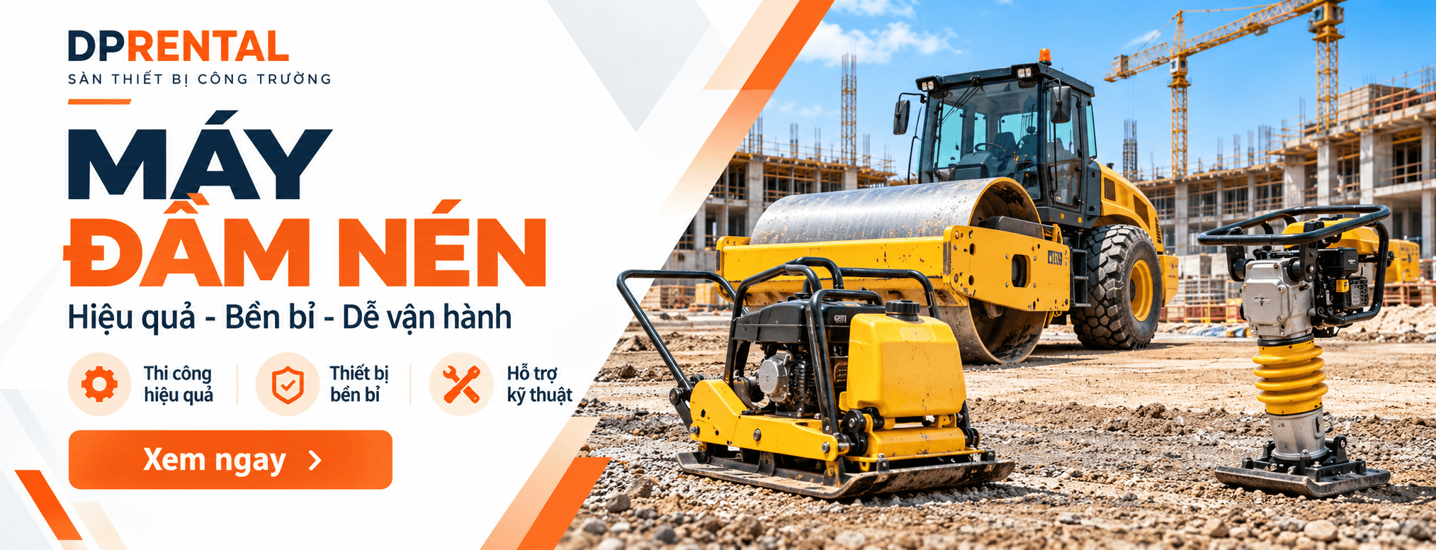 Thuê thiết bị công trường – Giải pháp linh hoạt cho mọi công trình